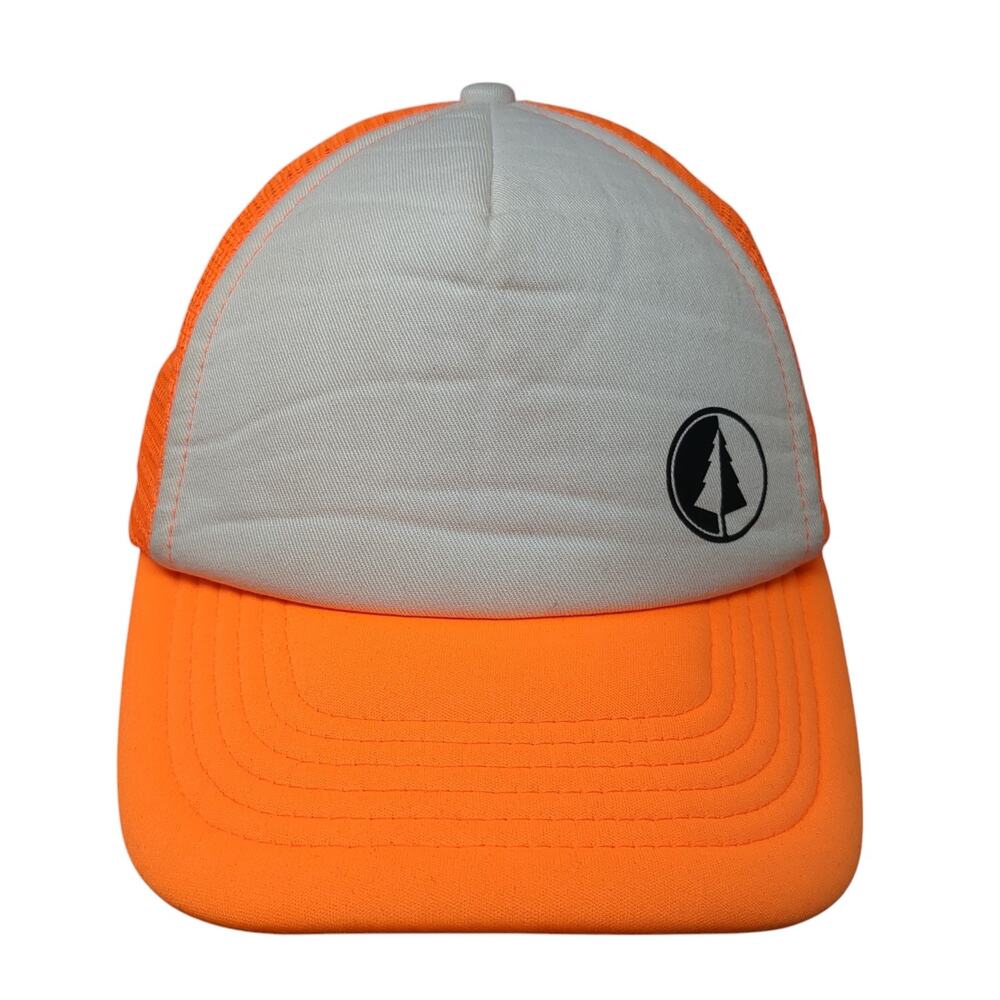 Twin Pines Snapback Trucker Hat Orange One Size Adjustable Mesh Back Ha